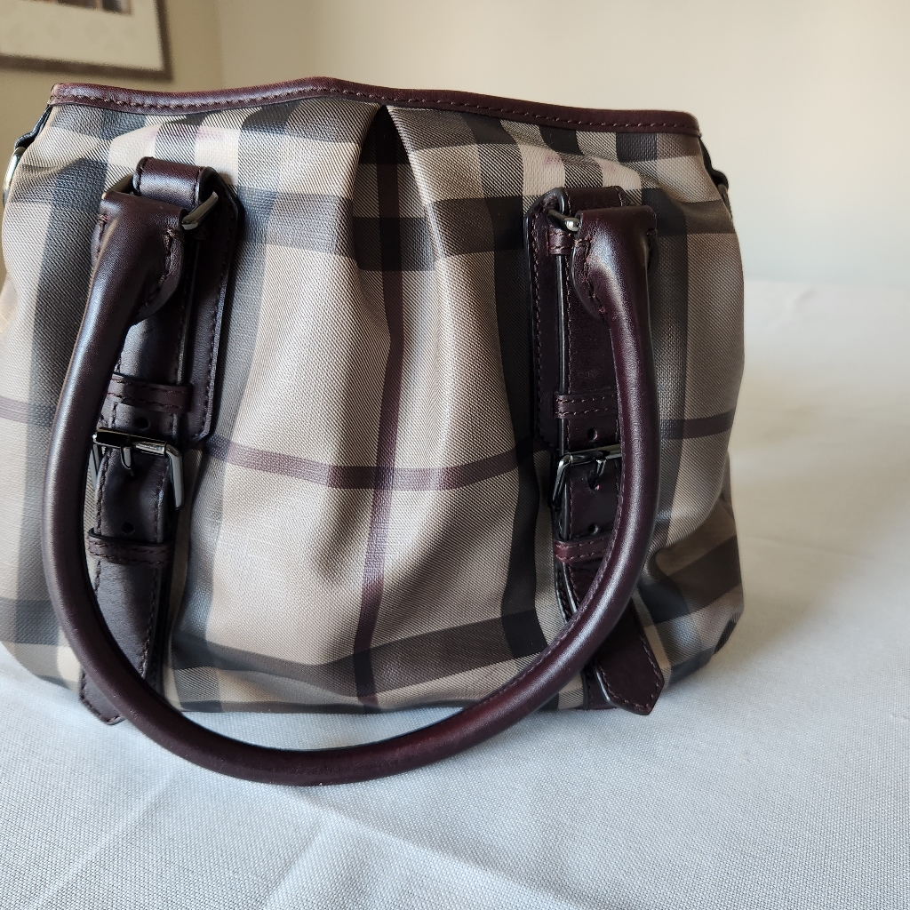 Burberry Small Smoke Check Tote Bag